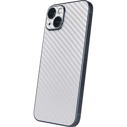 White Carbon Fiber Specialty Texture Material iPhone 13 Skin
